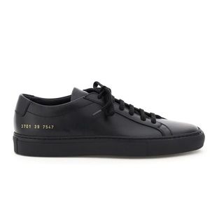 NEW COMMON PROJECTS ORIGINAL ACHILLES BLACK LEATHER SNEAKERS